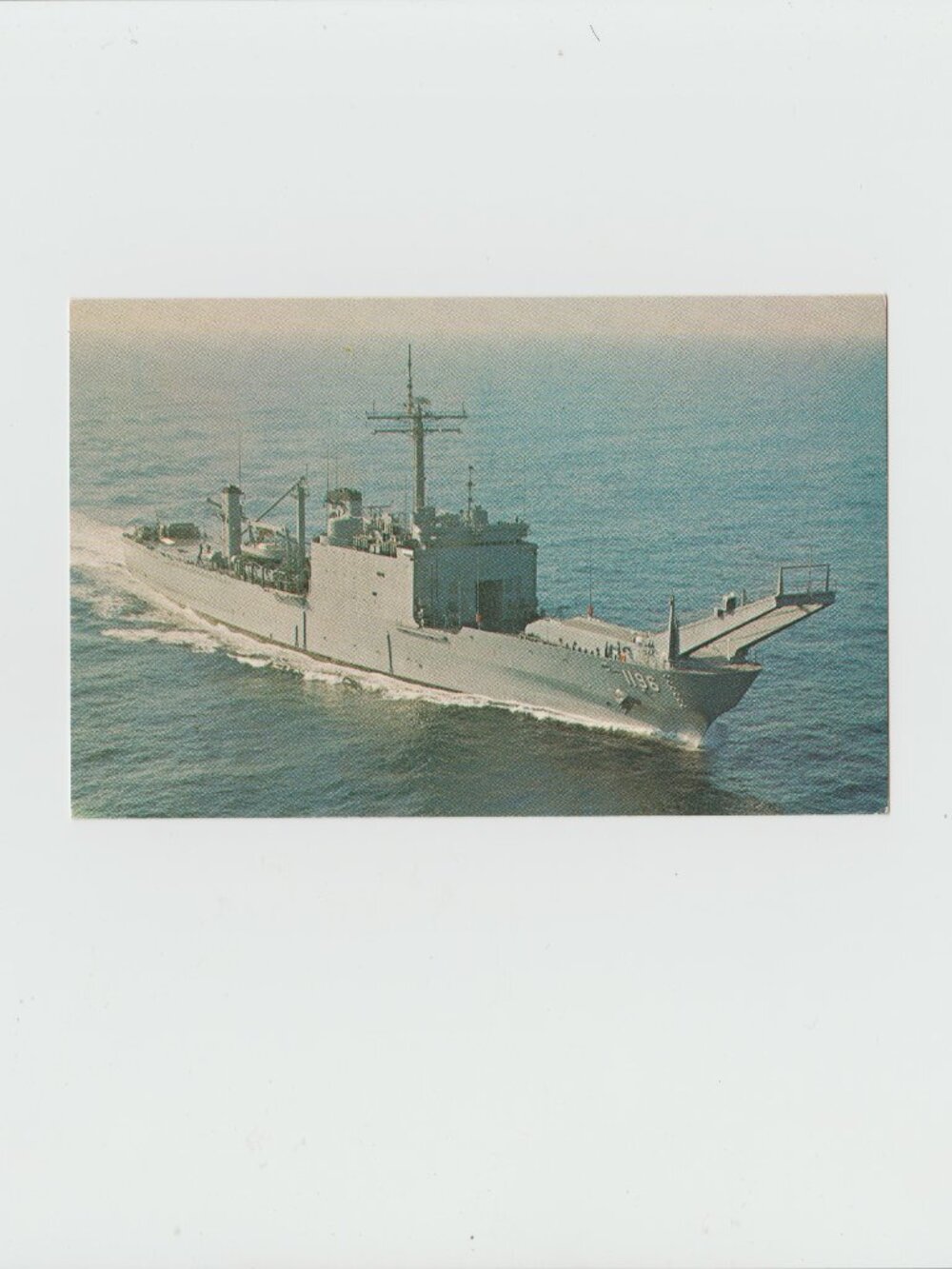 U.S.S. Harlan Country ( LST - 1196) Postcard
